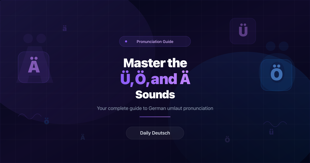 Close-up of German letters with umlauts - Ü, Ö, Ä